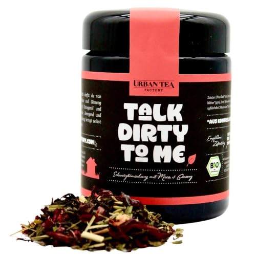 Urban Tea Factory | Bio Kräutertee | Talk Dirty to Me | Schwarzteemischung mit Maca & Ginseng im Violettglas | 45g | loser Premium Bio-Tee | 100% natürlich | vegan von Urban Tea Factory