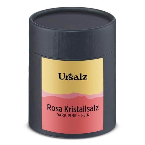 Feines Kristallsalz Dark Pink 400g von Ursalz eignet sich besonders gut für Suppen und Eintöpfe, Gegrillte und gebratene Speisen, Würzen und Konservieren von Ursalz