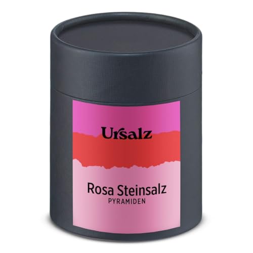 Rosa Steinsalz Pyramiden 200g in Pyramiden Form. Es eignet sich für Suppen und Eintöpfe Gegrillte und gebratene Speisen von Ursalz