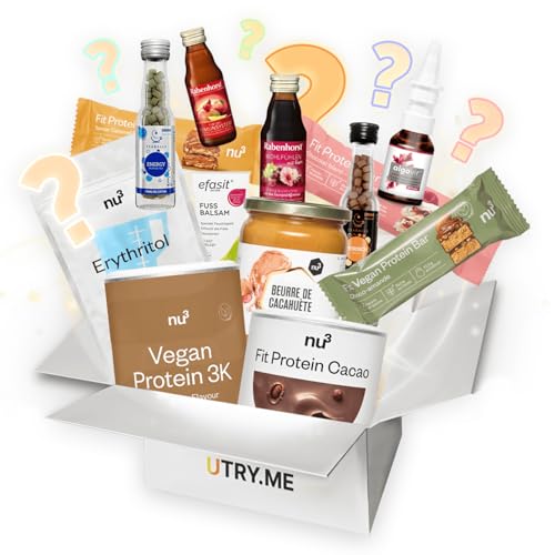 Utry.me Fit und Gesund Box - Große Auswahl an Fitness-Produkten - Gesunde Snacks von bekannten Marken - Snackbox mit über 60€ Warenwert von Utry.me