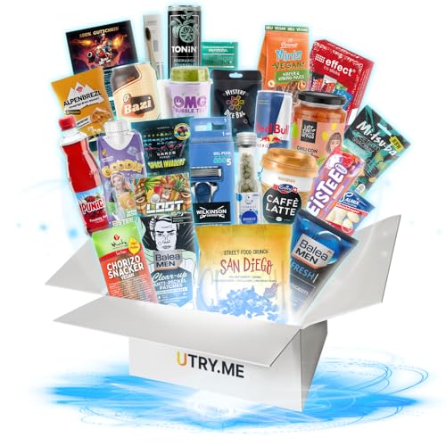 Utry.me Gamer Box | Gaming Paket mit über 25 Produkten | Food, Drinks & Überraschungen | Snacks & Goodies zum Zocken von Utry.me