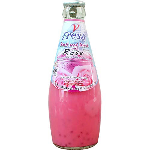 V-FRESH - Rose Getr. mit Basilikumsamen, 24er pack (24 X 290 ML) von V-FRESH