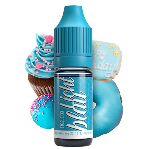 Belissia Lebensmittelfarbe Lichtblau 10ml Farbstoff hoch konzentriert, Made in DE zuckerfrei, flüssig, zum Färben von Getränken, Kuchen, Teig, Toppings, Slime uvm. - Backzubehör von Belissia