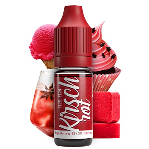 Belissia Lebensmittelfarbe Kirschrot 10ml Farbstoff hoch konzentriert, Made in DE zuckerfrei, flüssig, zum Färben von Getränken, Kuchen, Teig, Toppings uvm Tortendeko - Backzubehör von Belissia