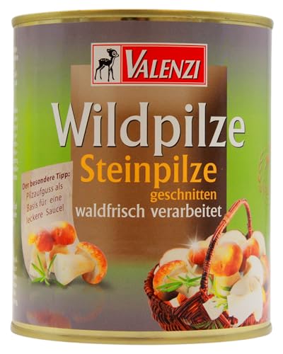 Valenzi Wildpilze Steinpilze geschnitten, 6er Pack (6 x 455g) von VALENZI