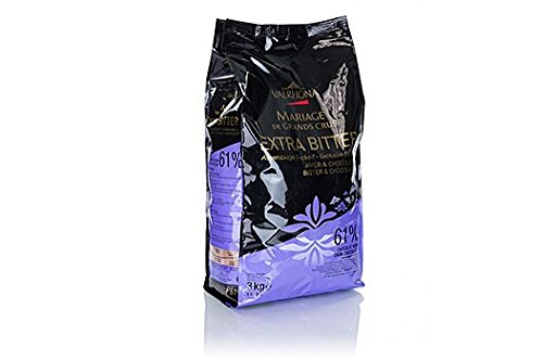 Extra Bitter, dunkle Couverture, Callets, 61% Kakao, 3 kg von VALRHONA