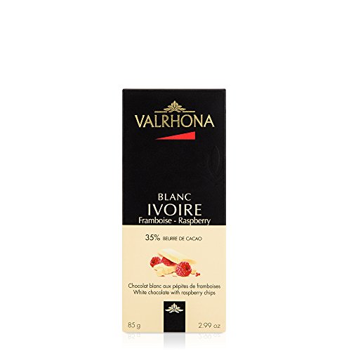 VALRHONA - Tafel Ivoire Framboise - Weiße Schokolade - Tafel Schokolade - 70g von VALRHONA