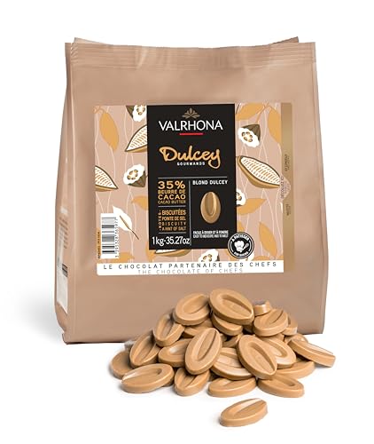 Valrhona Blonde Schokobohnen Dulcey mit 35% Kakaoanteil, 1 KG von VALRHONA