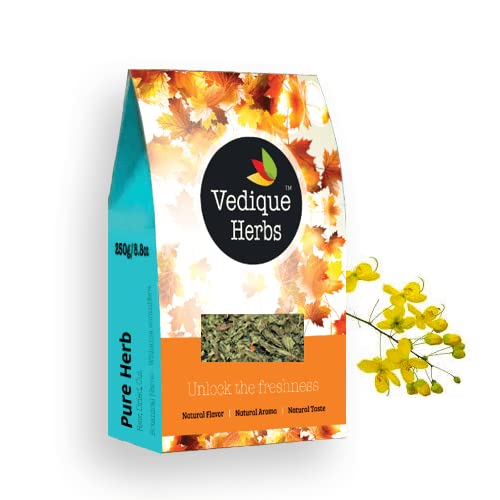 VEDIQUE HERBS Aragwadha (Cassia Fistel) – 250 g | roh, roh, getrocknet, T-Cut | Premiumqualität von VEDIQUE HERBS