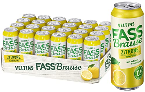 VELTINS Fassbrause Zitrone Alkoholfrei, EINWEG (24 x 0.5 l Dose) von VELTINS FASS Brause