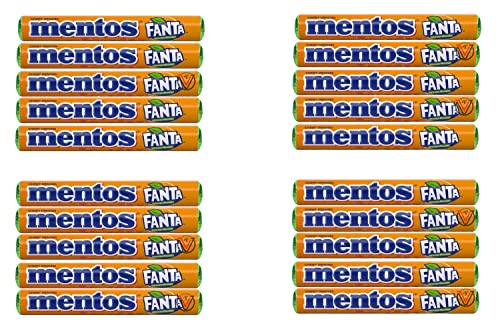 Mentos Chewy Fanta Orange Flavour Sweet Rolls, 38 g, 5 Stück von VIMIX