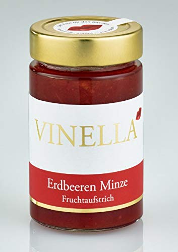 VINELLA Erdbeeren Minze Fruchtaufstrich I handgemacht I natürlich I Manufaktur I made in germany I ohne künstliche Zusatzstoffe von VINELLA - Der Kuss für den Gaumen