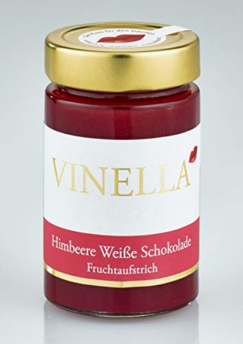 VINELLA Himbeere weiße Schokolade Fruchtaufstrich I handgemacht I natürlich I Manufaktur I made in germany I ohne künstliche Zusatzstoffe von VINELLA - Der Kuss für den Gaumen