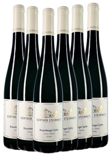 Brauneberger Juffer Riesling Kabinett Günther Steinmetz Weißwein 6 x 0,75l VINELLO - 6 x Weinpaket inkl. kostenlosem VINELLO.weinausgießer von VINELLO