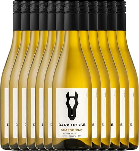 Chardonnay - Dark Horse Weißwein 12 x 0,75l VINELLO - 12 x Weinpaket inkl. kostenlosem VINELLO.weinausgießer von VINELLO