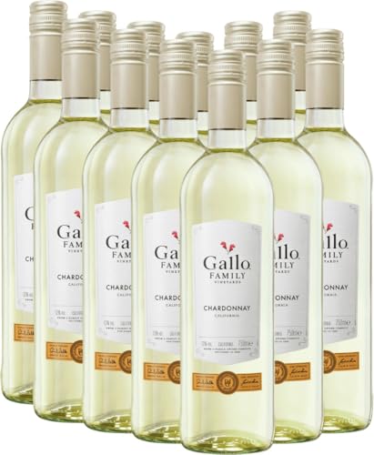 Chardonnay Gallo Family Weißwein 12 x 0,75l VINELLO - 12 x Weinpaket inkl. kostenlosem VINELLO.weinausgießer von VINELLO