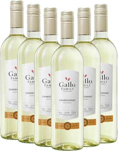 Chardonnay Gallo Family Weißwein 6 x 0,75l VINELLO - 6 x Weinpaket inkl. kostenlosem VINELLO.weinausgießer von VINELLO