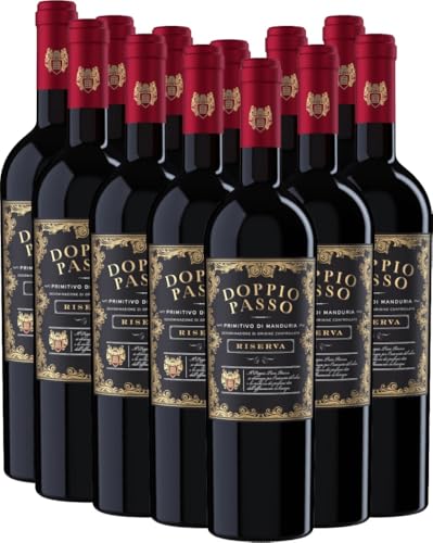 Doppio Passo Primitivo di Manduria Riserva CVCB Rotwein 12 x 0,75l VINELLO - 12 x Weinpaket inkl. kostenlosem VINELLO.weinausgießer von VINELLO