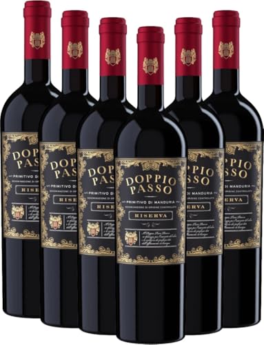 Doppio Passo Primitivo di Manduria Riserva CVCB Rotwein 6 x 0,75l VINELLO - 6 x Weinpaket inkl. kostenlosem VINELLO.weinausgießer von VINELLO