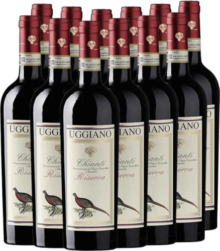 Fagiano Prestige Chianti Riserva DOCG Azienda Uggiano Rotwein 12 x 0,75l VINELLO - 12 x Weinpaket inkl. kostenlosem VINELLO.weinausgießer von VINELLO