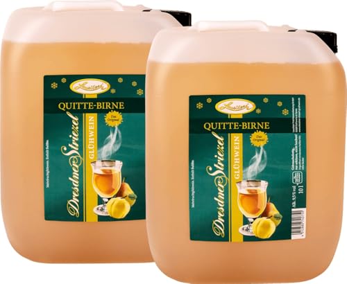 Glühwein 10 l Kanister Quitte-Birne (Doppelpack 2 x 10l Kanister=20l) Dresdner Striezel von Lausitzer von VINELLO