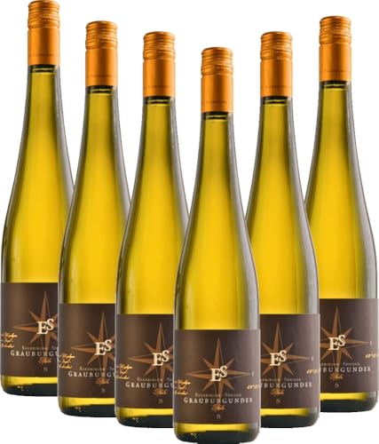 Grauburgunder Goldkapsel Ellermann-Spiegel Weißwein 6 x 0,75l VINELLO - 6 x Weinpaket inkl. kostenlosem VINELLO.weinausgießer von VINELLO