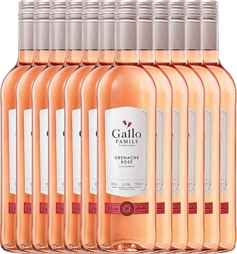 Grenache Rosé Gallo Family Roséwein 12 x 0,75l VINELLO - 12 x Weinpaket inkl. kostenlosem VINELLO.weinausgießer von VINELLO