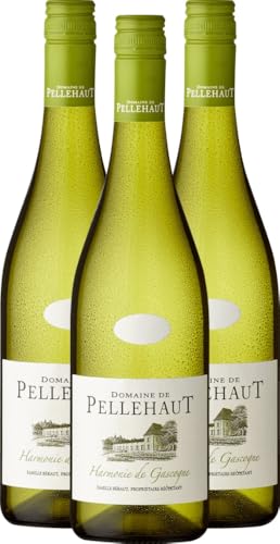 Harmonie de Gascogne Blanc Domaine de Pellehaut Weißwein 3 x 0,75l VINELLO - 3 x Weinpaket inkl. kostenlosem VINELLO.weinausgießer von VINELLO