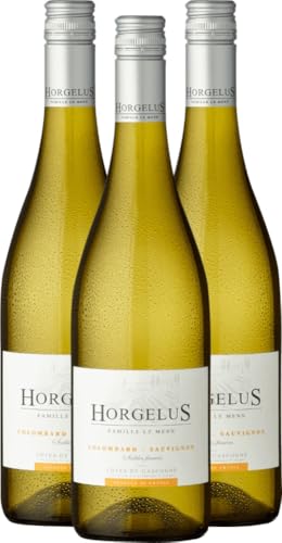 Horgelus Blanc Côtes de Gascogne Domaine Horgelus Weißwein 3 x 0,75l VINELLO - 3 x Weinpaket inkl. kostenlosem VINELLO.weinausgießer von VINELLO