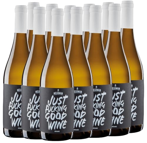 Just Fucking Good Wine Blanco DO Neleman Weißwein 12 x 0,75l VINELLO - 12 x Weinpaket inkl. kostenlosem VINELLO.weinausgießer von VINELLO