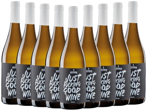 Just Fucking Good Wine Blanco DO Neleman Weißwein 9 x 0,75l VINELLO - 9 x Weinpaket inkl. kostenlosem VINELLO.weinausgießer von VINELLO