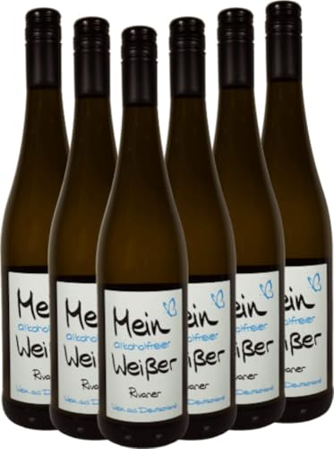 Mein alkoholfreier Weißer Rivaner P&P Weine Weißwein 6 x 0,75l VINELLO - 6 x Weinpaket inkl. kostenlosem VINELLO.weinausgießer von VINELLO