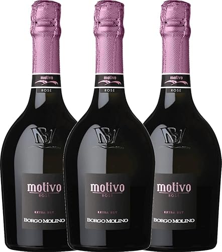 Motivo Rosé - Borgo Molino Schaumwein 3 x 0,75 l mit VINELLO.weinausgießer - VINELLO 3er Weinpaket von VINELLO