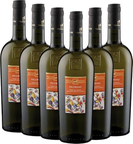 Pecorino Terre di Chieti IGP Tenuta Ulisse Weißwein 6 x 0,75l VINELLO - 6 x Weinpaket inkl. kostenlosem VINELLO.weinausgießer von VINELLO