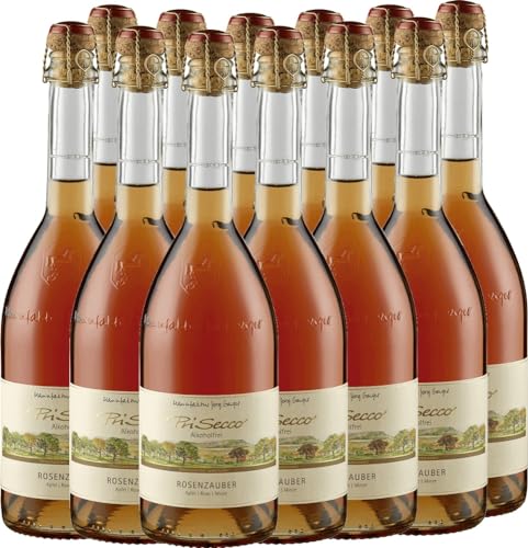 PriSecco Rosenzauber Manufaktur Jörg Geiger 12 x 0,75l VINELLO - 12 x Weinpaket inkl. kostenlosem VINELLO.weinausgießer von VINELLO