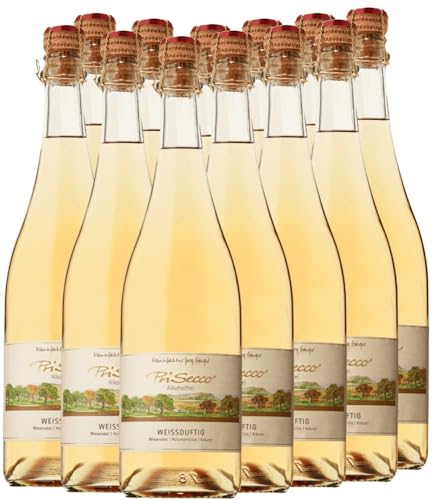 PriSecco weißduftig Manufaktur Jörg Geiger 12 x 0,75l VINELLO - 12 x Weinpaket inkl. kostenlosem VINELLO.weinausgießer von VINELLO