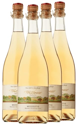 PriSecco weißduftig Manufaktur Jörg Geiger 4 x 0,75l VINELLO - 4 x Weinpaket inkl. kostenlosem VINELLO.weinausgießer von VINELLO