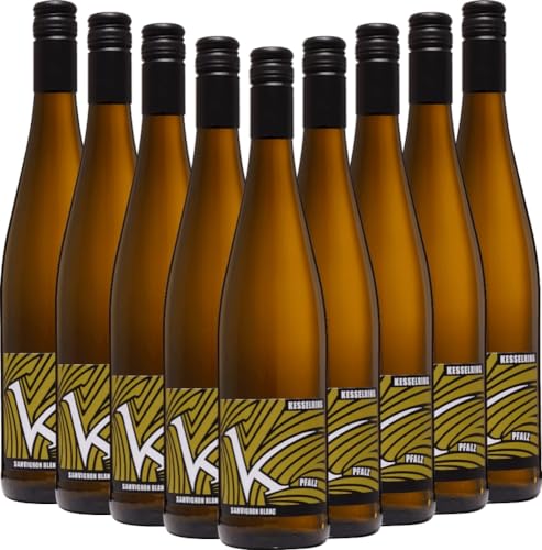 Sauvignon Blanc trocken Lukas Kesselring Weißwein 9 x 0,75l VINELLO - 9 x Weinpaket inkl. kostenlosem VINELLO.weinausgießer von VINELLO