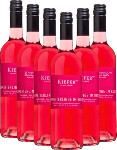 Schmetterlinge im Bauch Rosé Weingut Kiefer Roséwein 6 x 0,75l VINELLO - 6 x Weinpaket inkl. kostenlosem VINELLO.weinausgießer von VINELLO