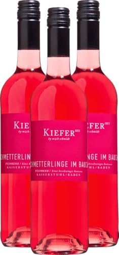 Schmetterlinge im Bauch Rosé von Weingut Kiefer - Roséwein 3 x 0,75l VINELLO - 3er - Weinpaket inkl. kostenlosem VINELLO.weinausgießer von VINELLO