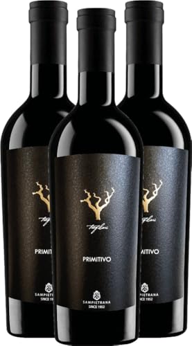 Trefilari Primitivo Salento IGT Cantina Sampietrana Rotwein 3 x 0,75l VINELLO - 3 x Weinpaket inkl. kostenlosem VINELLO.weinausgießer von VINELLO