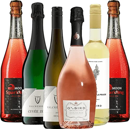 VINELLO 6er Weinpaket - Alkoholfreier Wein - 100% Geschmack 0.0% Alkohol mit einem VINELLO.weinausgießer | 6 x 0,75 Liter von VINELLO