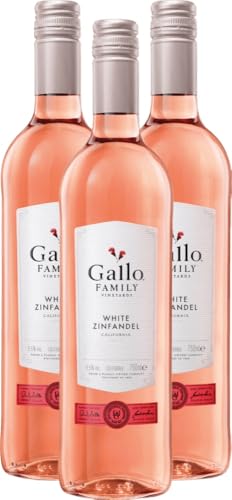 White Zinfandel Gallo Family Roséwein 3 x 0,75l VINELLO - 3 x Weinpaket inkl. kostenlosem VINELLO.weinausgießer von VINELLO