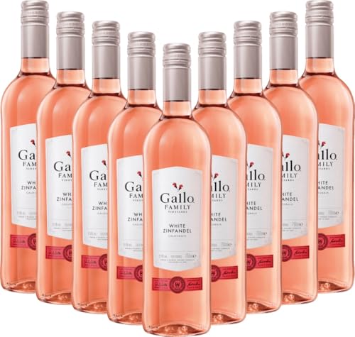 White Zinfandel Gallo Family Roséwein 9 x 0,75l VINELLO - 9 x Weinpaket inkl. kostenlosem VINELLO.weinausgießer von VINELLO