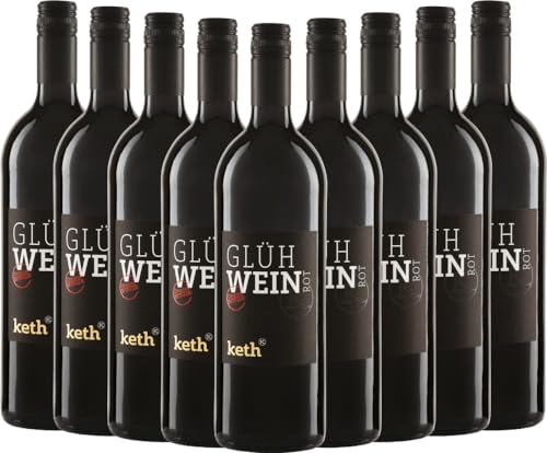 Winzerglühwein Rot Keth Weinhaltiges Getränk 9 x 1l VINELLO - 9 x Weinpaket inkl. kostenlosem VINELLO.weinausgießer von VINELLO