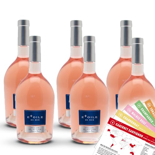 Etoile de Mer Rosé Pays d'Oc, trocken, sortenreines Weinpaket + VINOX Winecards(6x0,75l) von VINOX