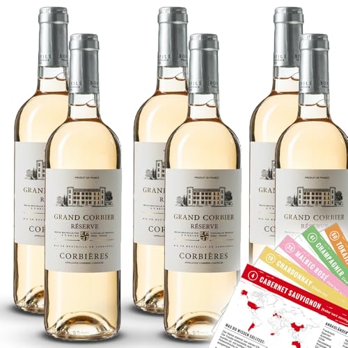 Grand Corbier Réserve Rosé, trocken, sortenreines Weinpaket + VINOX Winecards (6x0,75l) von VINOX