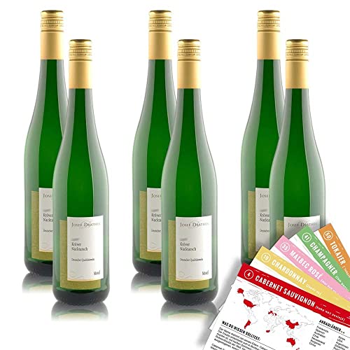 J.Drathen Kröver Nacktarsch QbA, lieblich, sortenreines Weinpaket + VINOX Winecards (6x0,75l) von VINOX