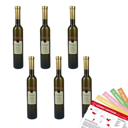 J.Drathen Mainzer Domherr Eiswein QmP, süß, sortenreines Weinpaket + VINOX Winecards (6x0,375l) von VINOX