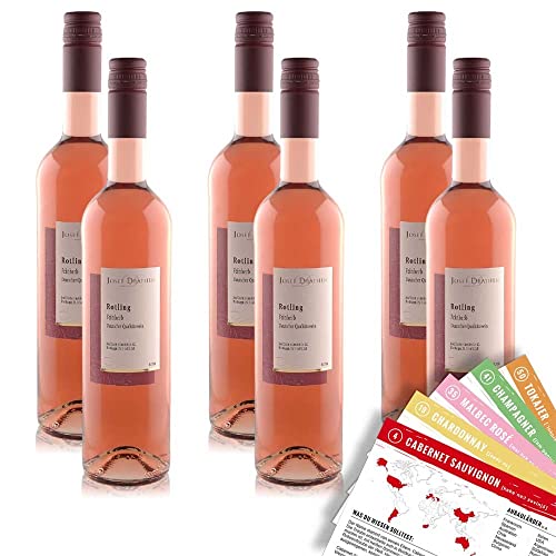 J.Drathen Rotling QbA, feinherb, sortenreines Weinpaket + VINOX Winecards (6x0,75l) von VINOX